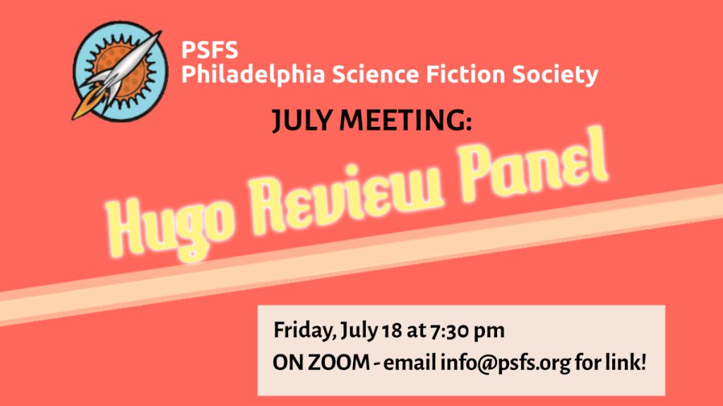 Graphic for Hugo Review Panel 7/18 at 7:30 pm
